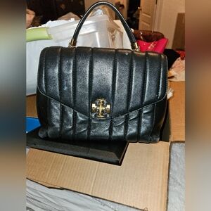 Tory Burch Black Quilted Leather Shoulder Bag